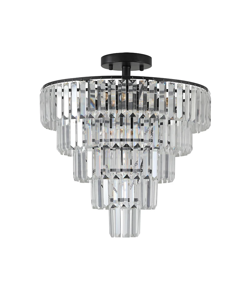 Streamdale Modern Black Chandelier for Dining, Living, Bedroom