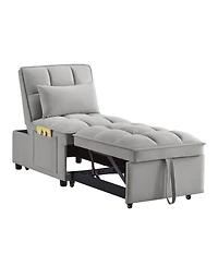Streamdale Furniture 4-in-1 Multi-Function Single Sofa Bed with Storage and Adjustable Backrest