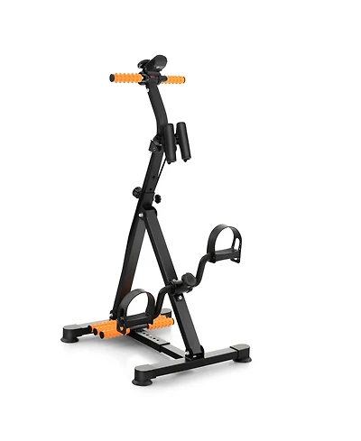 Vebreda Adjustable Lcd Pedal Exercise Bike with Massage-Yellow