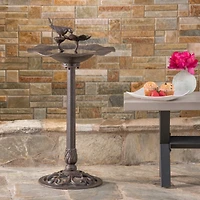 Simplie Fun Lancaster Bronze Aluminum & Iron Bird Bath