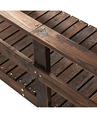 Simplie Fun 7' Wooden Garden Bridge with Safety Rails