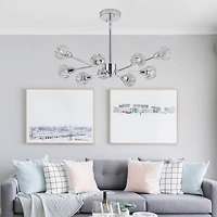 Streamdale Modern Chrome Chandelier 9-Light Fixtures for Multiple Rooms