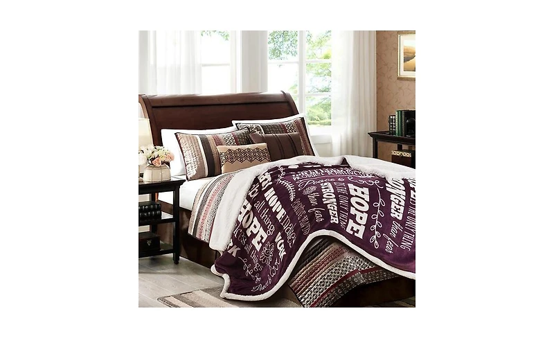 Chanasya Premium Hope & Faith Gift Throw Blanket - Cozy, Warm & Fluffy Sherpa