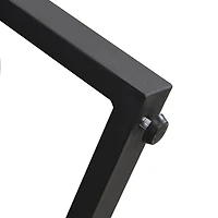 Streamdale Modern Coffee Table with Black Faux Marble and Tripod Base