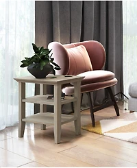 Simpli Home Acadian Solid Wood Narrow Side Table