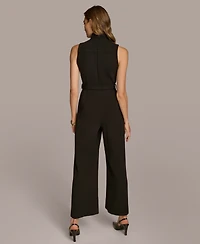 Donna Karan New York Women's Mock-Neck Belted Jumpsuit