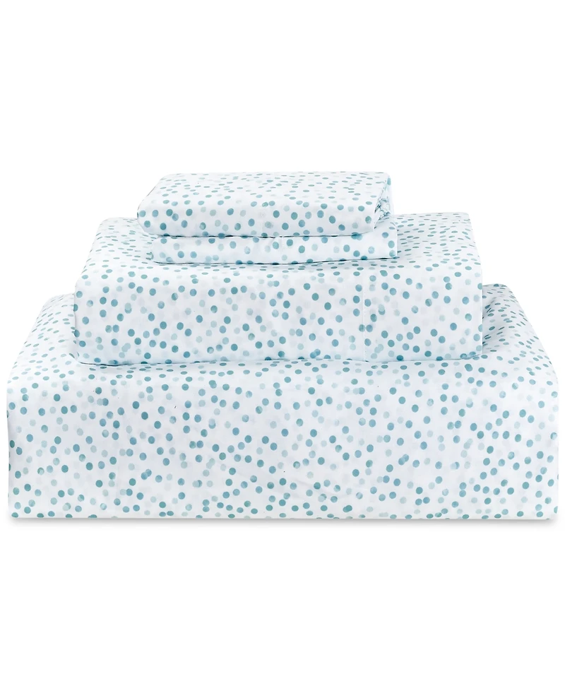 Sunham Microfiber Easy Care Printed -Pc. Sheet Set