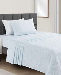 Sunham Microfiber Easy Care Printed 3-Pc. Sheet Set, Twin