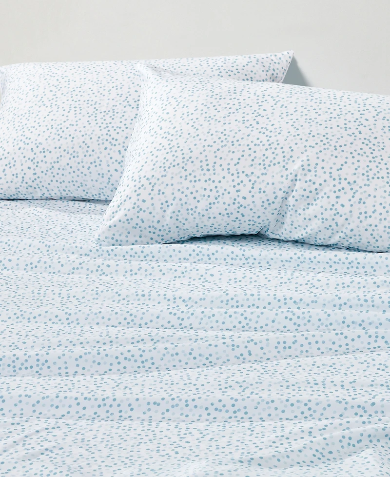 Sunham Microfiber Easy Care Printed 3-Pc. Sheet Set, Twin