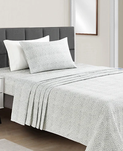 Sunham Microfiber Easy Care Printed 3-Pc. Sheet Set, Twin
