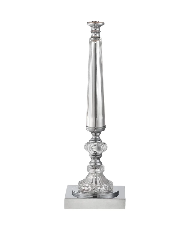 Vienna Full Spectrum Belardo Traditional Buffet Table Lamp 32" Tall Clear Crystal Taupe Bell Shade for Bedroom Living Room Bedside Nightstand Off