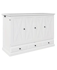 Streamdale Furniture Solid Pine Murphy Bed Chest with Charging Station