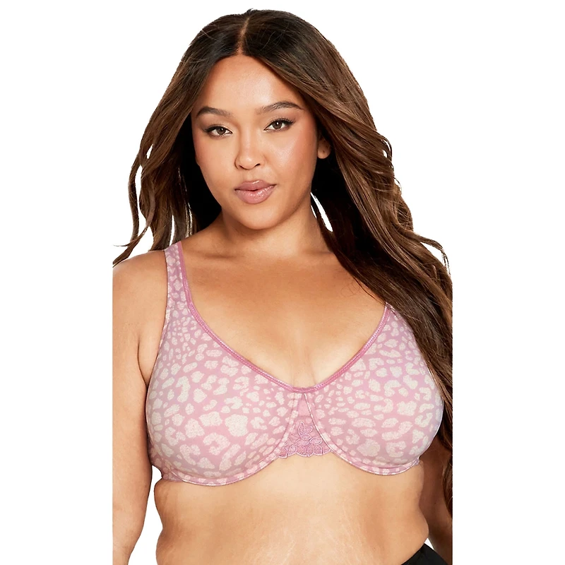 Avenue Plus Size Smooth Caress Print Bra