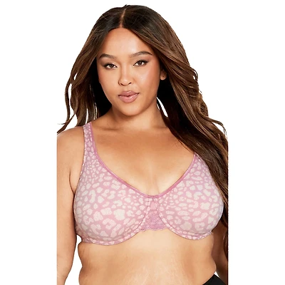Avenue Plus Size Smooth Caress Print Bra