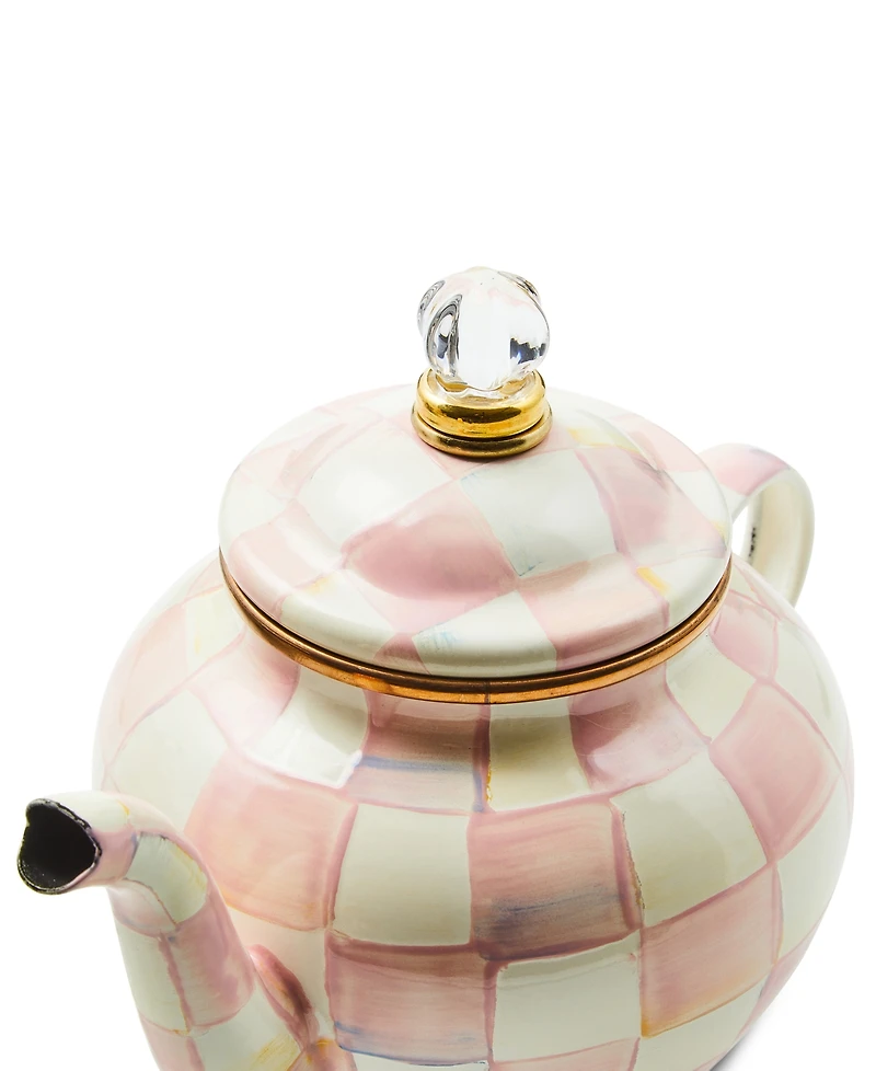 MacKenzie-Childs Rosy Check 4-Cup Teapot