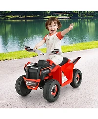 Vebreda Kids Ride on Atv 4 Wheeler Quad Toy Car with Direction Control-Pink