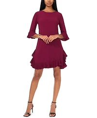 Msk Petite Pleated-Trim Shift Dress