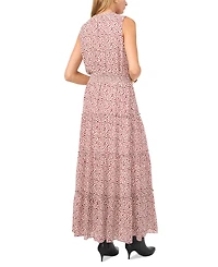 1.state Women's Sleeveless Split-Neck Maxi Dress