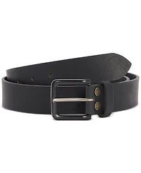 Barbour Men's Double Rivet Leather Belt with Tonal Buckle