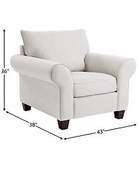 Closeout! Saeville 43" Fabric Chair, Created for Macy's