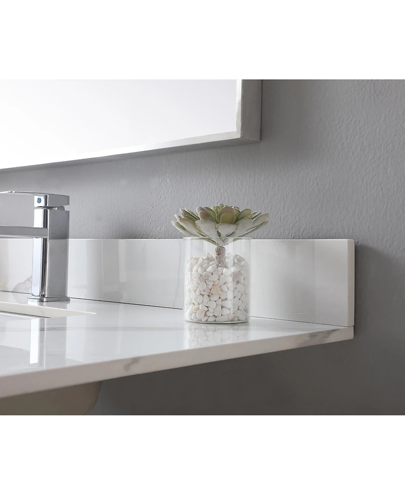 Streamdale Furniture Carrara Gold Sintered Stone Vanity Top with Ceramic Sink (43x22")
