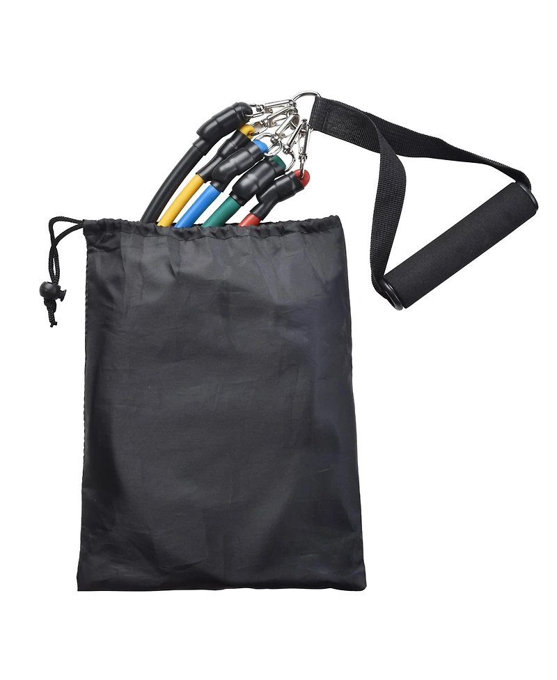 Yescom 5 Tubes Resistance Bands Set Exercise Workout Stackable 100Lbs Ankle Strap Home