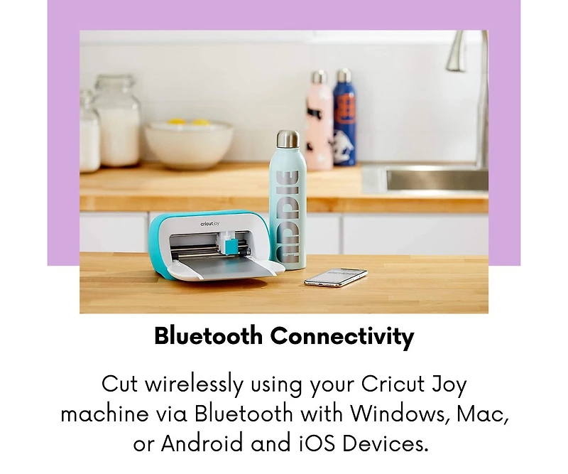 Cricut Joy Machine Rainbow Vinyl, Joy Starter Tool Set, and Transfer Tape Bundle