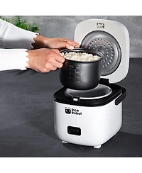 4-Cup Space Saving Rice Cooker with Ceramic Nonstick Inner Pot
