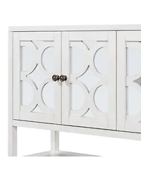 Streamdale Retro Console Cabinet with Mirrored Doors
