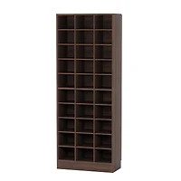 Tribesigns 10-Tier Shoe Storage Cabinet, Gray Wooden Shoe Rack with 30 Cubbies