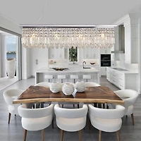 Streamdale Modern Rectangle Raindrop Chandelier for Dining Room