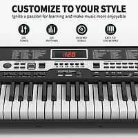 Vebreda Kids Piano Keyboard 37-Key Toy with Microphone for 3+ Kids-Pink