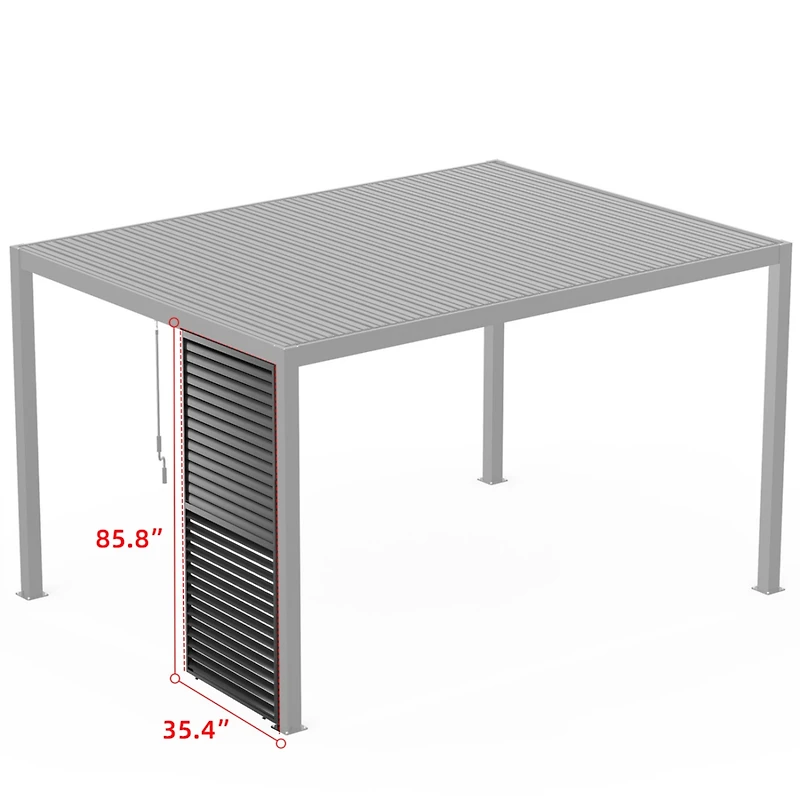 Streamdale 10FT Aluminum Louver Grille for Privacy and Sun Control