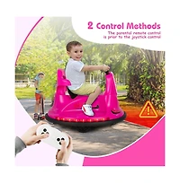 Vebreda 6V Bumper Car for Kids Toddlers Electric Ride On Vehicle with 360° Spin-Red