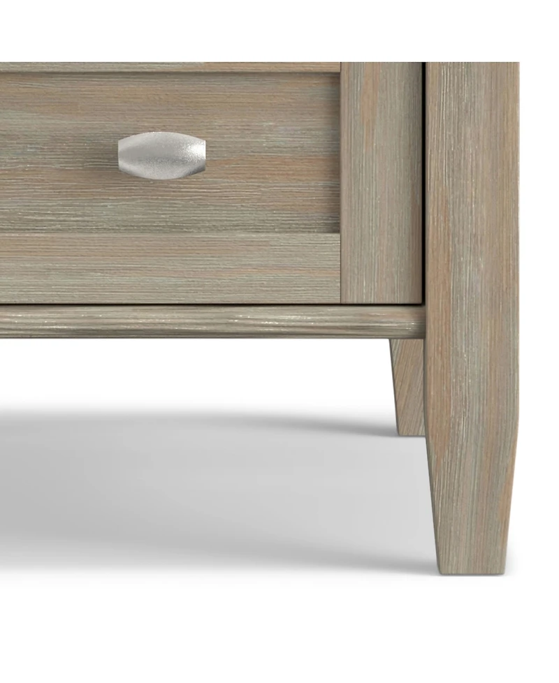 Simpli Home Warm Shaker Solid Wood Narrow Side Table