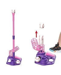 Contixo Kids Baseball Tee Set with 6 Balls - Adjustable Height, Fun T-Ball Game for Toddlers