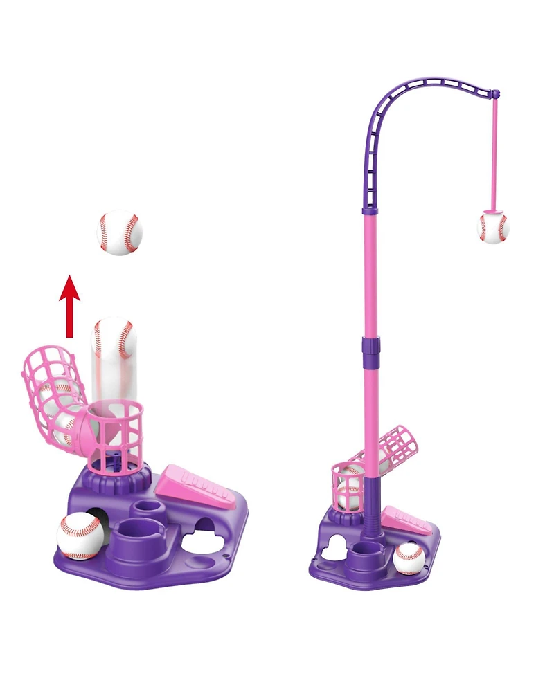 Contixo Kids Baseball Tee Set with 6 Balls - Adjustable Height, Fun T-Ball Game for Toddlers
