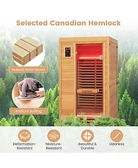 Skonyon New Model Single Person Far Infrared Wooden Sauna for Home