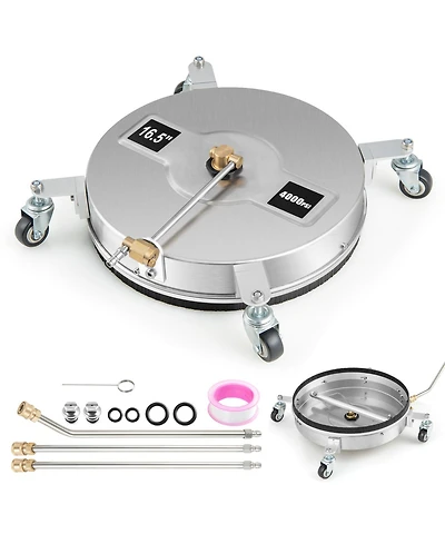 4000PSI Pressure Washer Surface Cleaner Stainless Steel with Casters