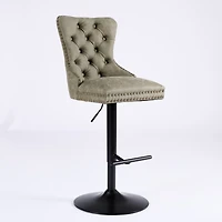 Simplie Fun Aged Pu Swivel Barstools with Adjustable Height and Comfortable Backs (Set of 2