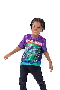 Monster Jam Boys T-Shirt to Grave Digger El Toro Loco Megalodon