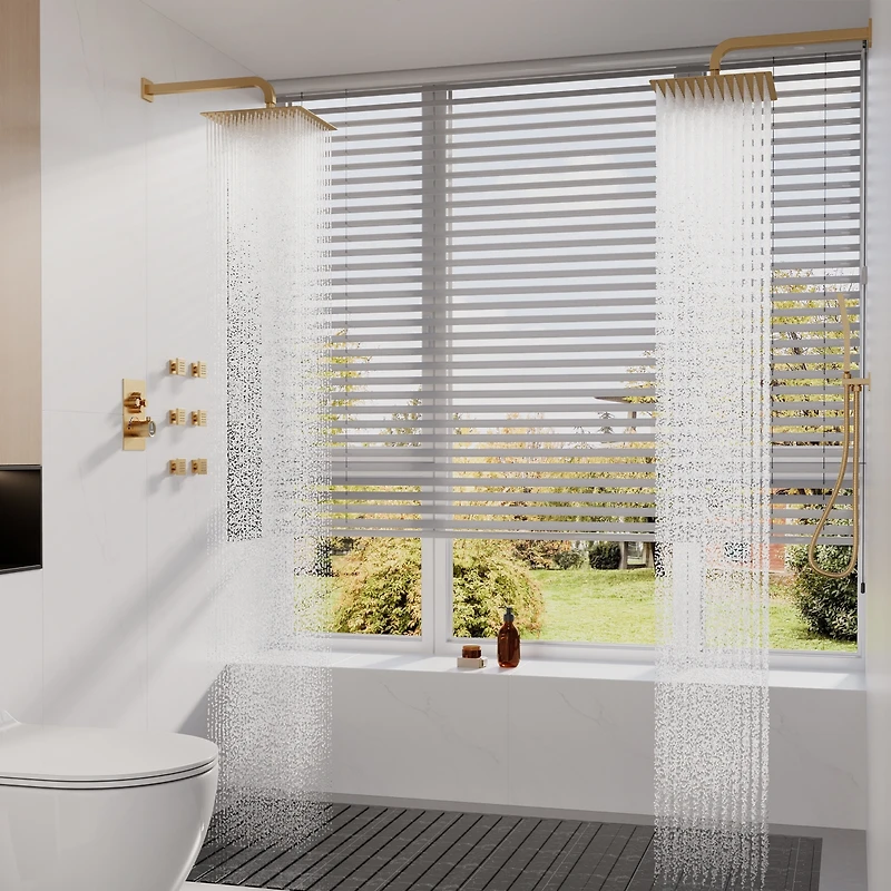 Casainc Single Handle 1-Spray Thermostatic 4-function Shower Faucet