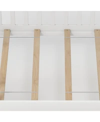 Skonyon Twin House Bed with 2 Storage Drawers and Roof & Fence Rails-White