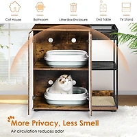 Streamdale Rustic Brown Cat Litter Cabinet