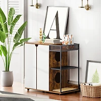 Streamdale Rustic Brown Cat Litter Cabinet