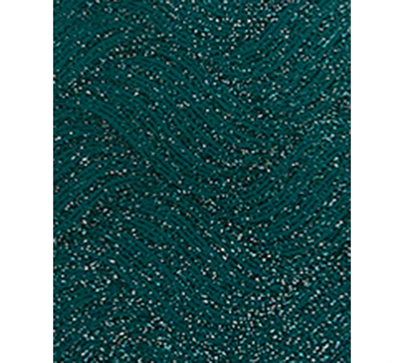 Emerald Sundae Juniors' Glitter Draped Front Gown