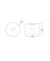 Dainolite 6" Metal Emilia Flush Mount with Gold-Tone Shade