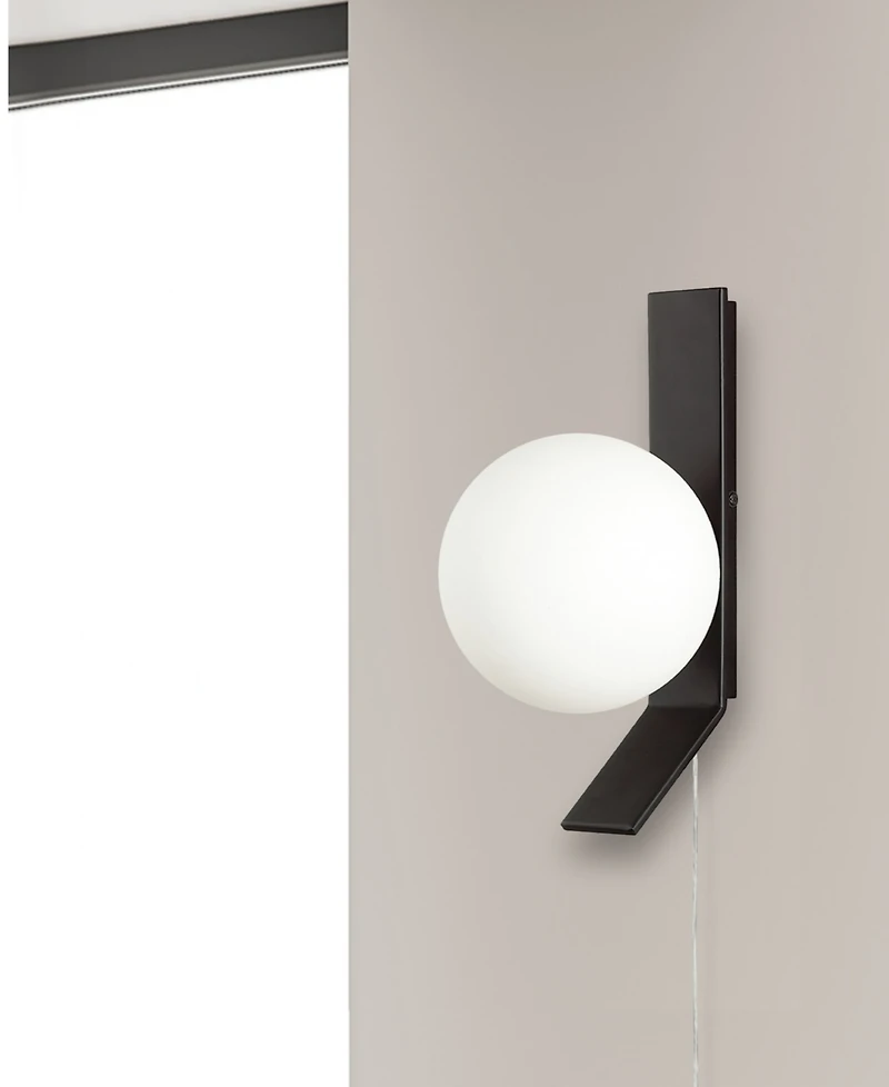 Dainolite 10" Glass, Metal Valemont Small Wall Sconce with Glass