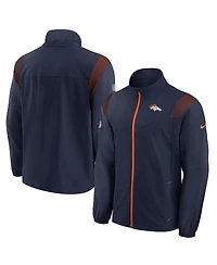 Nike Men's Navy Denver Broncos Sideline Woven Logo Full-Zip Jacket