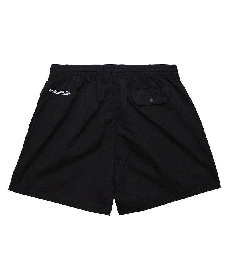 Mitchell & Ness Men's Black Los Angeles Lakers Team Essentials Nylon Shorts